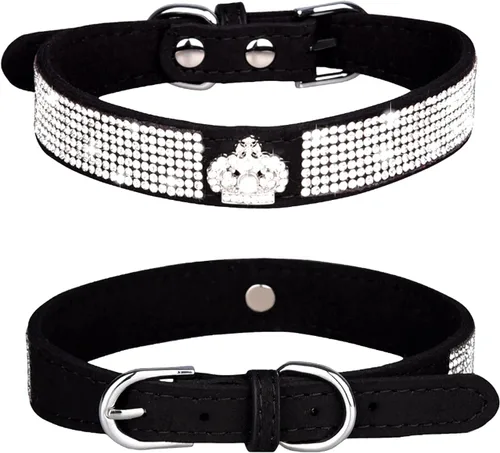 Miniatura 36 de Collares Pequeños para Perros Femeninos, Lindo Cristal de Rinstone con Pajarita de Diamante de Brillo para Cachorros para XXS XS Perros Pequeños