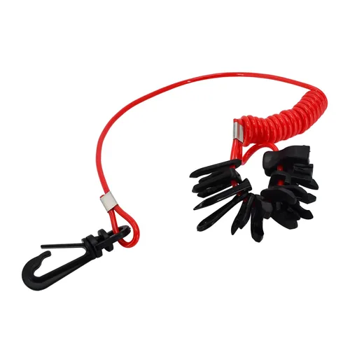 Miniatura 3 de Llaves universales de interruptor de parada de seguridad para barco, 11 unidades con cordón compatible con Yamaha Tohatsu Suzuki compatible