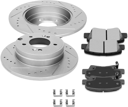 Miniatura 17 de SCITOO Kit de freno delantero Rotores de freno delantero y pastillas de freno de cerámica para Hyundai Sonata 2009-2015, 2011-2016 para Kia Optima
