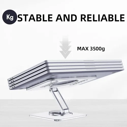 Miniatura 7 de Soporte acrílico giratorio de 360° para tableta, soporte de escritorio ajustable plegable transparente compatible con iPad Pro, Air, Mini, Kindle
