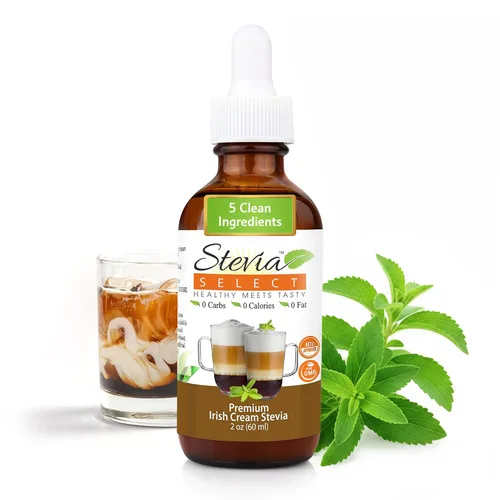 Miniatura 11 de Stevia Select Irish Cream Stevia Extract Liquid - Edulcorante cero calorías - Líquido de extracto de gotas de sabor natural - Gotas de café keto