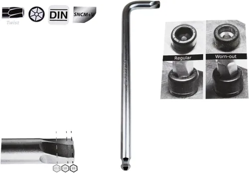 Miniatura 2 de K Tool 75450 - Juego de extractor de tornillos hexagonales dañados, rango métrico de 9 piezas de 0.059 in a 0.394 in, extractores de extremo