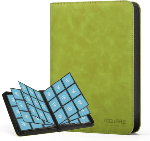Miniatura 19 de Carpeta con cremallera de 12 bolsillos para 720 tarjetas, bolsillos laterales seguros de carga, carpeta de álbum de tarjetas intercambiables, Negro