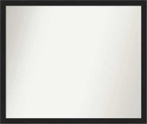Miniatura 551 de Amanti Art Espejo de baño negro para sobre fregadero, 22 x 22 pulgadas, espejo de tocador cuadrado estrecho negro Avon, marco de madera casual