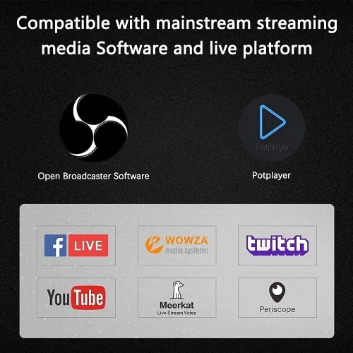 Miniatura 7 de Tarjeta de captura de video, dispositivo de captura de video HDMI 4K, 1080P HD 30fps Grabber de audio y video en vivo para juegos, transmisión