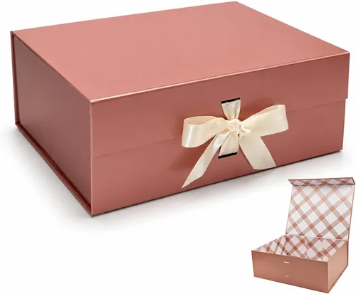 Miniatura 11 de Tekhoho Caja de regalo grande negra de 13.2 x 10.6 x 5 pulgadas, caja de regalo de alta calidad con tapa magnética y cinta para vacaciones, boda