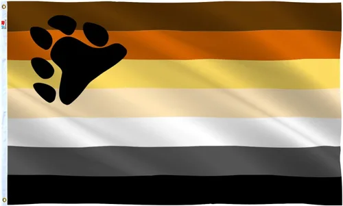 Bandera del orgullo del oso de 3 x 5 pies, bandera de la Hermandad de Osos LGBT | Tinte resistente a la decoloración utilizado para colores vivos