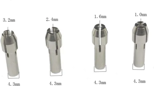 Miniatura 2 de 8 accesorios para herramientas rotativas – Portabrocas de latón con pinza de acero inoxidable brillante duradero para herramientas rotativas Dremel