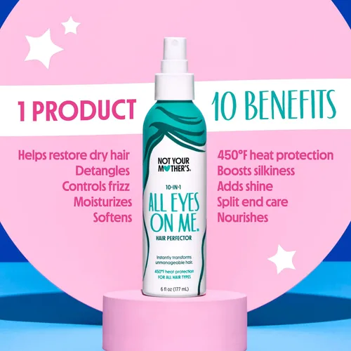 Miniatura 2 de Not Your Mother's All Eyes On Me - Perfector de cabello 10 en 1 (paquete de 3) – 6 onzas líquidas – Protector térmico para el cabello – Spray