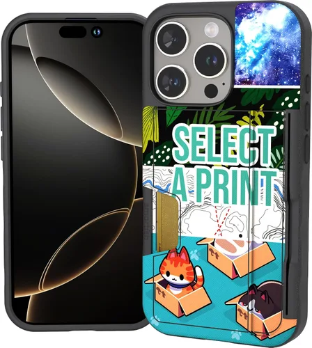 Miniatura 48 de Smartish Funda tipo cartera para iPhone 13 Pro – Wallet Slayer Vol. 2 [delgada + protectora] tarjetero con función atril - Black Tie Affair