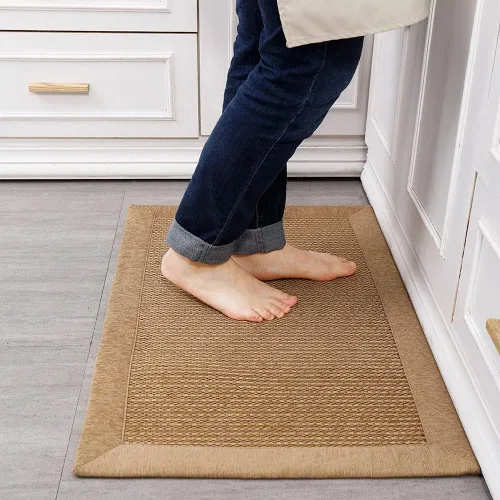 Miniatura 9 de Pequeñas alfombras y tapetes de cocina antideslizantes lavables alfombra de cocina absorbente estilo granja para el piso de cocina delante