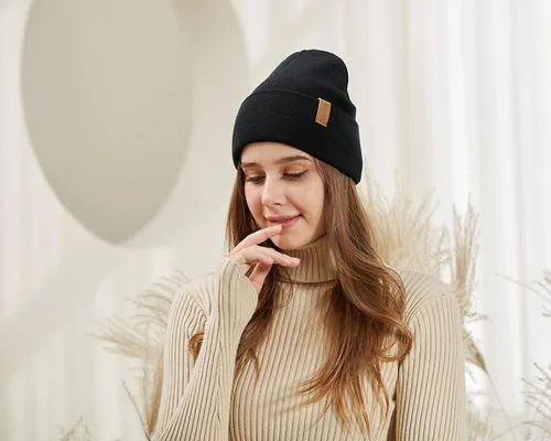 Miniatura 2 de LMLALML 2 gorros para mujer, cálido, suave, mejorado, para invierno, unisex, con puños