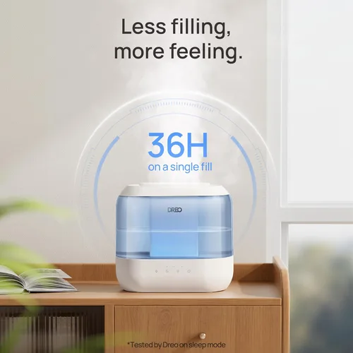 Miniatura 5 de Dreo Humidificadores para dormitorio, llenado superior de 4 litros para habitación grande, tiempo de funcionamiento de 36 horas, humidificador