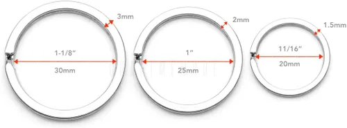 Miniatura 3 de CRAFTMEMORE PTK1 - 20 llaveros de metal planos divididos para llaves de automóvil, accesorios de artesanía en cuero DIY PTK1
