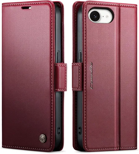Miniatura 45 de QLTYPRI Funda tipo cartera para iPhone 7/8/SE 2020/SE 2022 5G, funda magnética de piel sintética de alta calidad con bloqueo RFID, ranuras