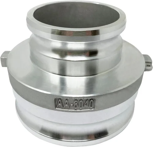Miniatura 7 de Gloxco Adaptador de aluminio tipo AA de leva y carrete de ranura, 2" Camlock macho x 2" Camlock macho (CAM-20-AA-AL)
