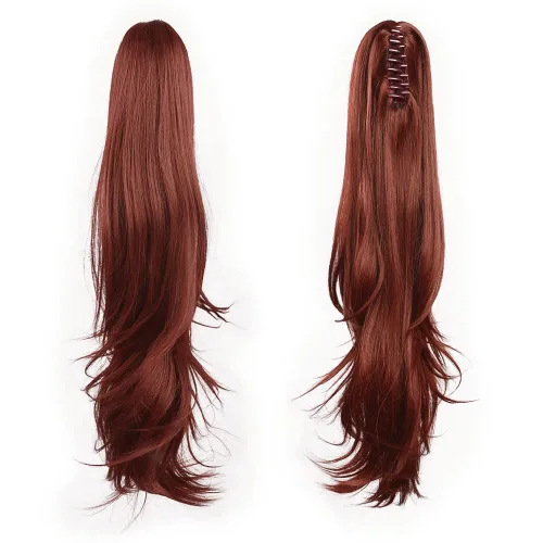 Miniatura 186 de Extensiones de cola de caballo de cabello rubio, extensiones de cola de caballo para mujer, pinza de extensiones de cabello rizado de 12 pulgadas