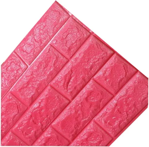 Miniatura 18 de Calcomanías de pared de ladrillo impermeables 3D de 27.56 x 11.81 pulgadas, paneles de pared autoadhesivos de espuma para TV, sala de estar