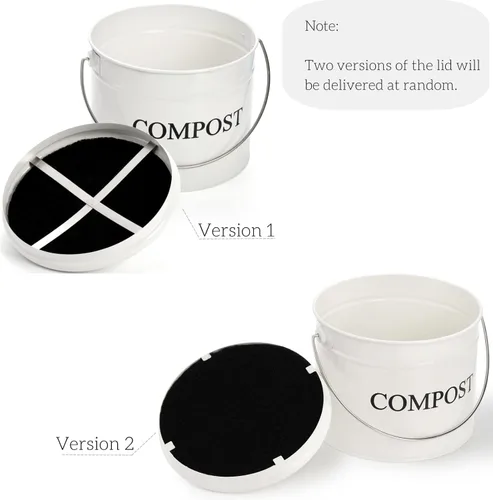 Miniatura 7 de AVLA Contenedor de compostaje para encimera de cocina, cubo de compostador de 1 galón, cubo de compostaje de residuos de alimentos, contenedor