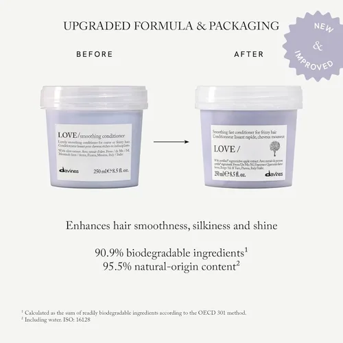 Miniatura 3 de Davines LOVE/Smoothing Conditioner, Rich Anti-Frizz Formula for Frizzy, Coarse or Unruly Hair - Hydrates & Straightens for a Sleek, Shiny Look
