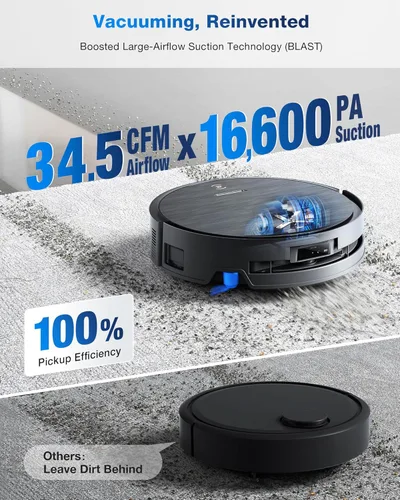 Miniatura 2 de ECOVACS DEEBOT X9 PRO Omni Robot Aspirador y Fregasuelos, 16,600Pa de succión potente, fregona OZMO con rodillo autolavable instantáneo, ZeroTangle
