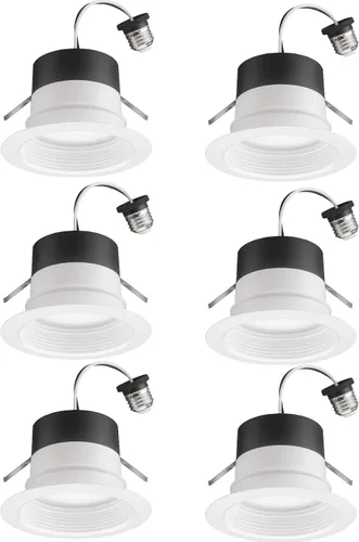 Miniatura 14 de Juno 4BEMW SWW5 90CRI CP6 M2 E-Series LED empotrable, moldura deflectora, 4 pulgadas, color blanco (paquete de 12)
