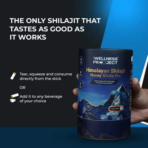 Miniatura 9 de The Wellness Project Palitos de miel Shilajit del Himalaya Pro con azafrán, miel de bosque y extracto de fenogreco Ácido fúlvico y minerales traza