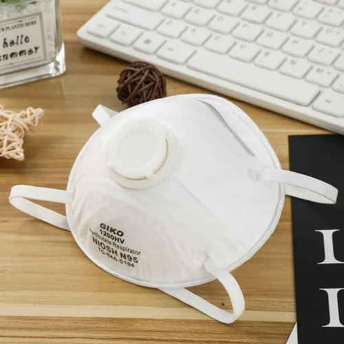 Miniatura 9 de GIKO Máscaras respiradoras N95 – 15 máscaras de seguridad certificadas por NIOSH máscara respiradora de partículas con válvula de respiración