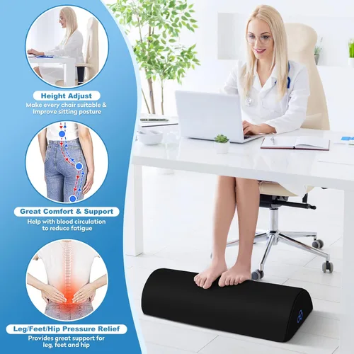 Miniatura 4 de StepLively Almohada Ergonómica de Reposapiés para Debajo del Escritorio en el Trabajo, Almohada de Soporte Reposapiés Anti-Fatiga para Alivio