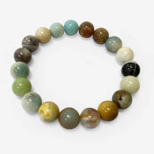Miniatura 225 de Gem Avenue Handmade Round Bead Stretch Bracelet Unisex Natural Stone Beaded Jewelry for Men & Women, Elastic Wristband for Daily Wear
