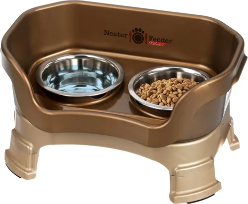 Miniatura 33 de Neater Feeder Deluxe - Tazones elevados para perros grandes a prueba de desorden – Fabricado en Estados Unidos – Soporte elevado para comida