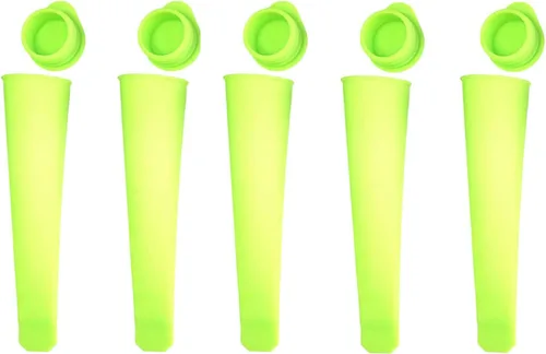Miniatura 9 de SEIWEI Molde de silicona para paletas de helado, 5 piezas, bolsa de paletas para helados, fabricante de moldes para paletas de hielo con tapa