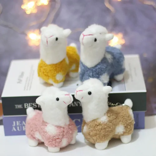 Miniatura 3 de YUKOUQIAN Animal de peluche de llama, lindo juguete de alpaca de peluche para niñas y niños (Alpaca heji Blanco)