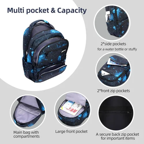 Miniatura 4 de Mochila de MITOWERMI para niños, mochila para niños y niñas, mochila escolar para niños de primaria, mochila para niños, mochilas para niños