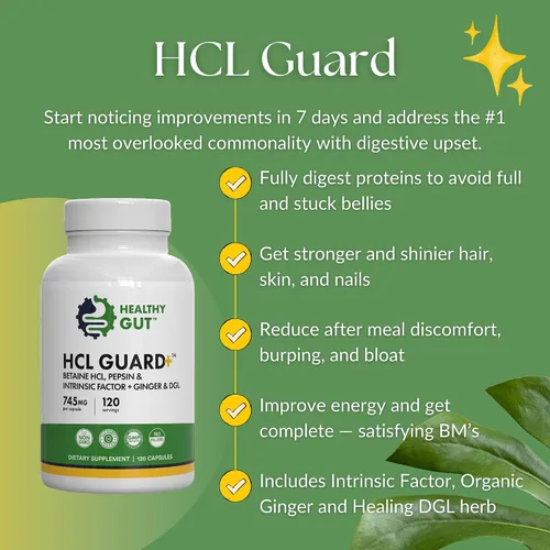Miniatura 9 de Magnesio intestinal saludable HP Paquete de 90 porciones + Gut saludable Gut HCL Guard+ 60 porciones