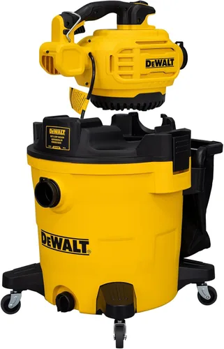 DEWALT Aspiradora de Taller Húmeda y Seca con Soplador de Hojas Desmontable, 3 en 1 Aspiradora Industrial Húmeda y Seca de 12 Galones para Hogar,