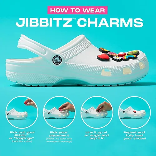 Miniatura 3 de Crocs Dijes Jibbitz unisex para adultos, dijes dorados y brillantes para zapatos, dijes para niñas y niños
