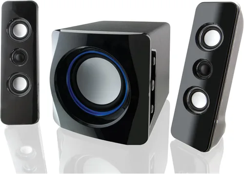 Miniatura 2 de iLive Electronics Sistema de altavoces Bluetooth con subwoofer integrado, 7.28 x 8.86 x 7.28 pulgadas, negro (iHB23B)