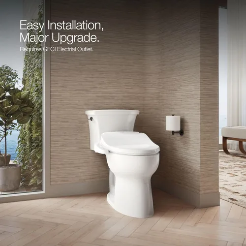 Miniatura 4 de Kohler PureWash E580 Asiento de Inodoro Bidé Alargado, Blanco, Tapa de Cierre Silencioso Previene Golpes, Boquilla Autolimpiante, Presión de Agua