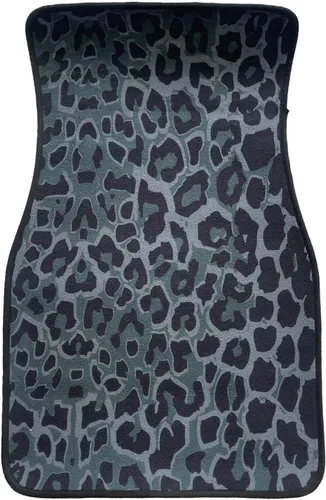 Miniatura 3 de Tapetes universales con estampado de leopardo negro y verde, patrón abstracto de guepardo, textura de piel de animales salvajes, tapetes para autos