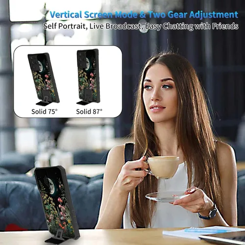 Miniatura 983 de Funda para Samsung Galaxy S22 Ultra 5G, Galaxy S22 Ultra con cubierta de cámara deslizante, funda resistente de doble capa con función atril Black