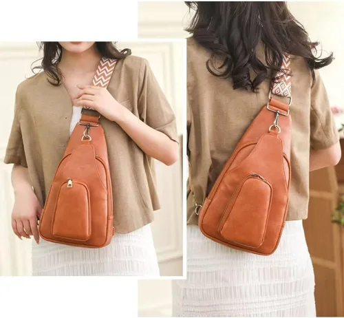 Miniatura 2 de SULCET Bolso bandolera para mujer, diseño vintage, bolso cruzado en el pecho, impermeable, ligero, para viajes, senderismo, mochila