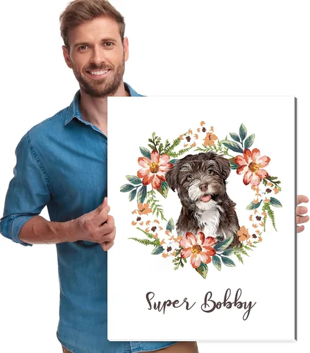 Miniatura 17 de Artsadd Impresión conmemorativa personalizada de retrato de mascotas, regalos artísticos hechos en Estados Unidos, lienzo de memoria personalizado