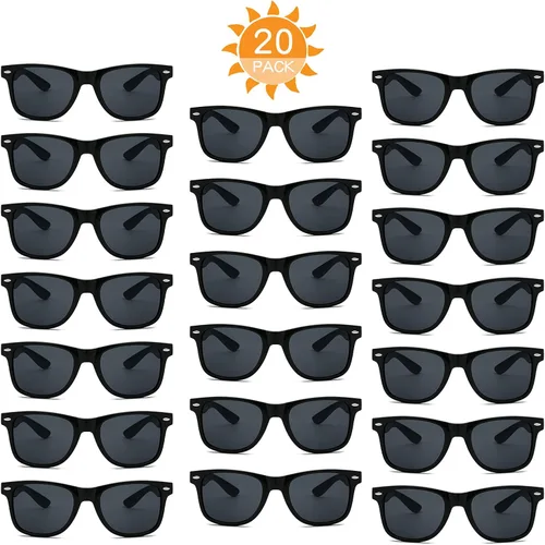 Miniatura 3 de YQVIE Paquete de 20 lentes de sol para adultos al por mayor para hombres y mujeres a granel de los años 70, gafas baratas retro para suministros