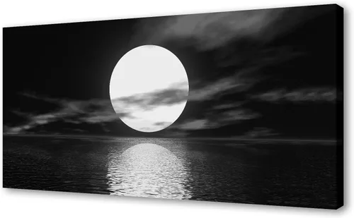 Miniatura 18 de Cao Gen Decor Art S06675 - Lienzo decorativo para pared, diseño de árbol rojo en blanco y negro, sol bosque brumoso, imagen póster impresión