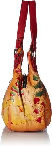 Miniatura 3 de Anna by Anuschka Bolso Hobo fruncido para mujer, piel auténtica