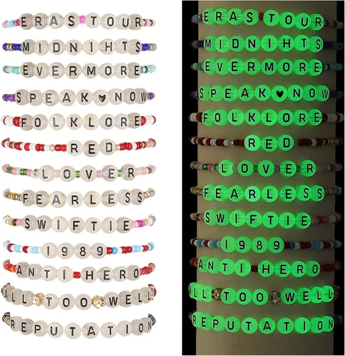 HSWYFCJY Pulsera de título de canción de álbum para mujer, pulseras inspiradas en TS para amantes de la música, regalos para fanáticos del cantante,