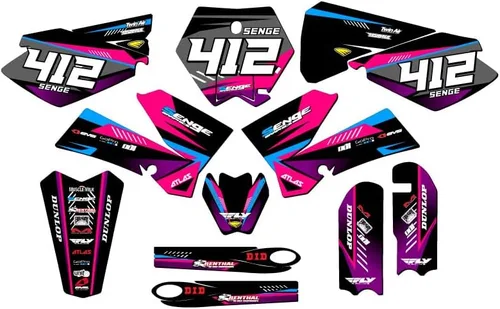 Miniatura 11 de Kit de base gráfica SX 105 Surge Black Senge 2006-2012 compatible con KTM