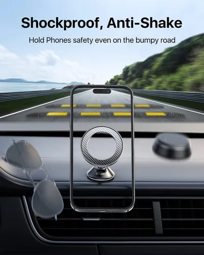 Miniatura 6 de andobil Magsafe Soporte de coche [imán más fuerte y adhesivo 3M mejorado] Soporte magnético para teléfono para tablero de automóvil 360 Soporte