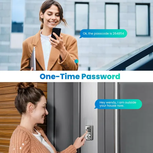 Miniatura 4 de Cerradura de Puerta de Entrada sin Llave, Pestillo Electrónico con Teclado para Puerta Principal, Cerraduras Inteligentes con 6 Códigos Digitales